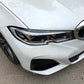 Gloss Black Headlight Trims for BMW 3 Series G20 G21 Pre-LCI 19-22-Carbon Factory