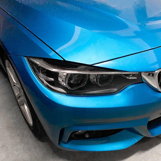 Gloss Black Headlight Trims for BMW F32 F33 F36 4 Series 14-20-Carbon Factory