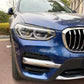 Gloss Black Headlight Trims for BMW G01 X3 G02 X4 18-24-Carbon Factory