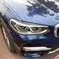 Gloss Black Headlight Trims for BMW G01 X3 G02 X4 18-24-Carbon Factory