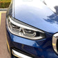 Gloss Black Headlight Trims for BMW G01 X3 G02 X4 18-24-Carbon Factory