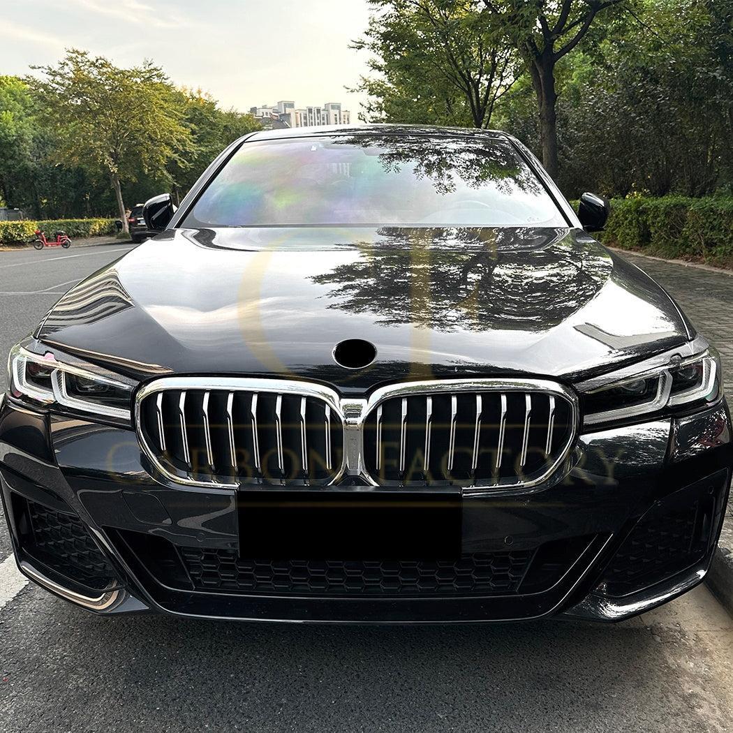 Gloss Black Headlight Trims for BMW G30 G31 LCI 5 Series 21-23-Carbon Factory
