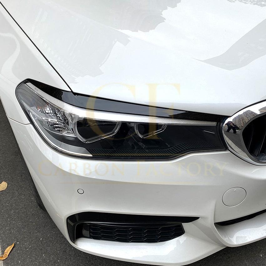 Gloss Black Headlight Trims for BMW G30 G31 Pre-LCI 5 Series 17-20-Carbon Factory