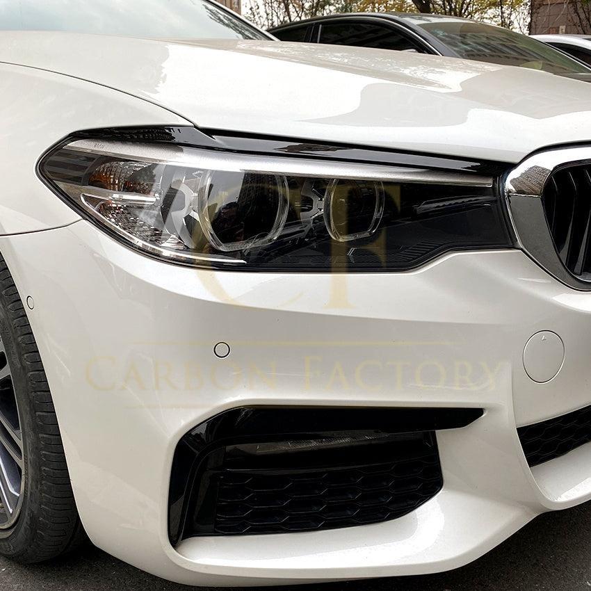Gloss Black Headlight Trims for BMW G30 G31 Pre-LCI 5 Series 17-20-Carbon Factory