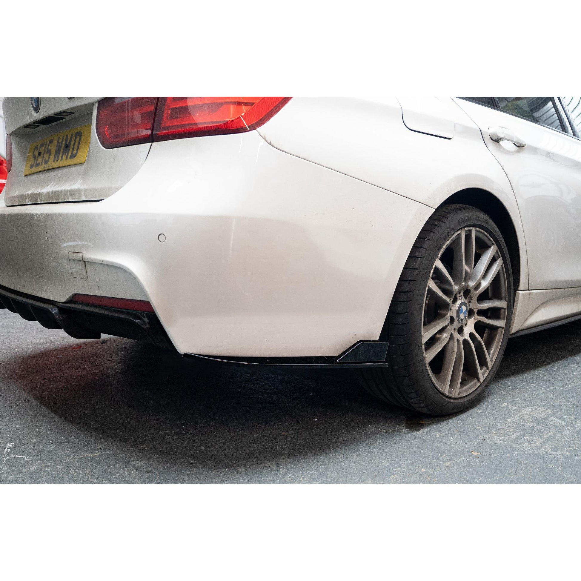 Gloss Black Rear Bumper Corners BMW F30 F31 3 Series 12-19-Carbon Factory