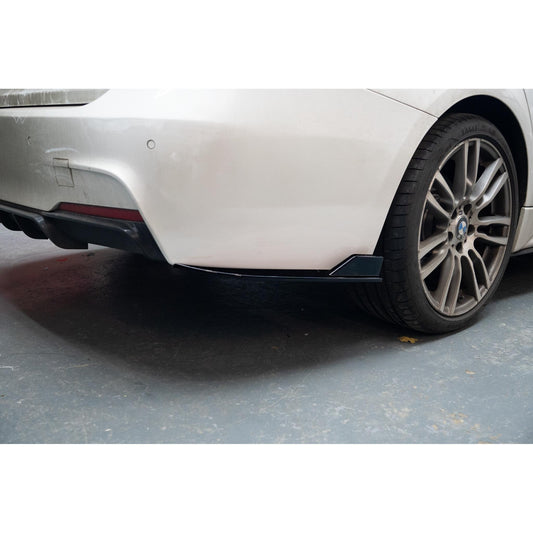Gloss Black Rear Bumper Corners BMW F30 F31 3 Series 12-19-Carbon Factory
