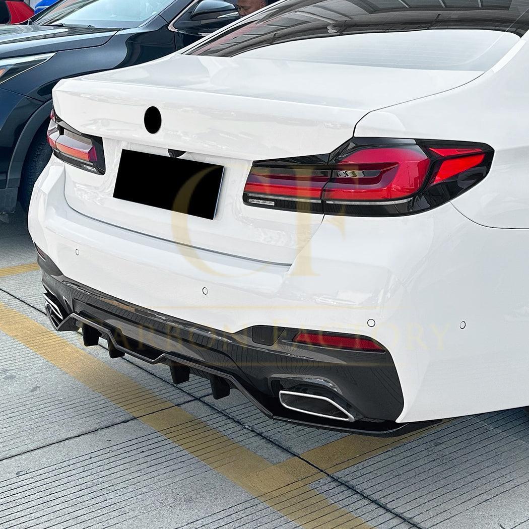 Gloss Black Rear Bumper Extension for BMW G30 G31 5 Series LCI M Sport 22-24-Carbon Factory