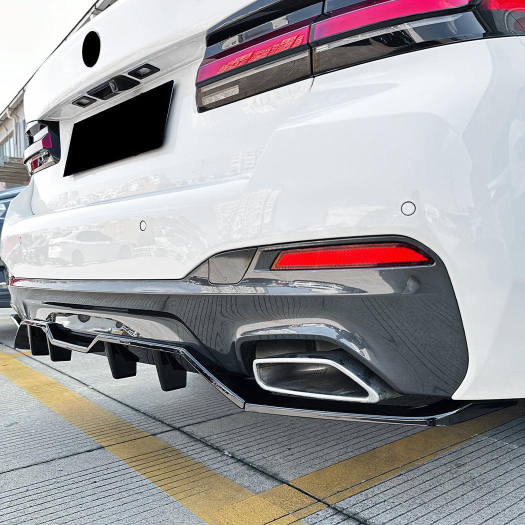 Gloss Black Rear Bumper Extension for BMW G30 G31 5 Series LCI M Sport 22-24-Carbon Factory