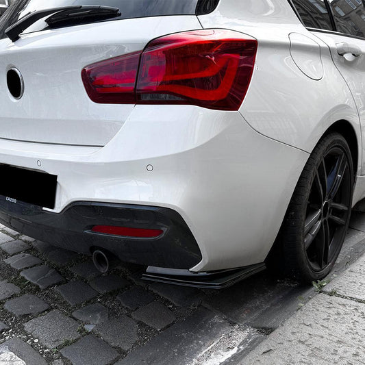 Gloss Black Rear Bumper Spats for BMW F20 F21 1 Series LCI M Sport 15-19-Carbon Factory