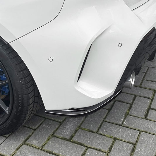Gloss Black Rear Bumper Spats for BMW F40 1 Series 19-24-Carbon Factory