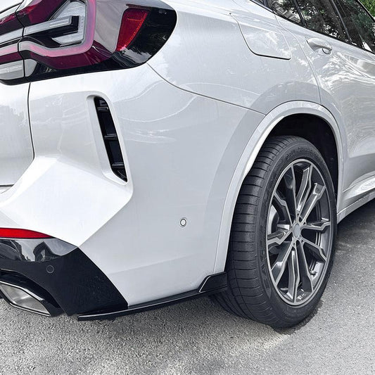 Gloss Black Rear Bumper Spats for BMW G01 X3 LCI 22-24-Carbon Factory