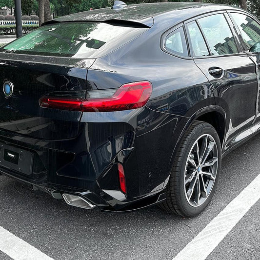 Gloss Black Rear Bumper Spats for BMW G02 X4 LCI 22-24-Carbon Factory