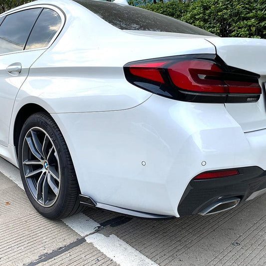 Gloss Black Rear Bumper Spats for BMW G30 G31 5 Series M Sport 17-24-Carbon Factory