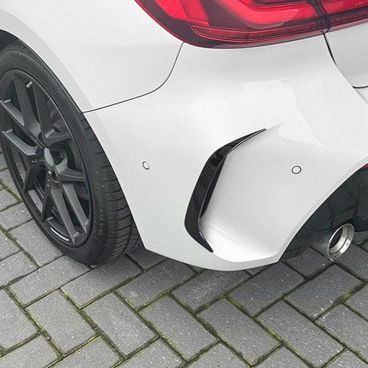 Gloss Black Rear Bumper Trims 1 for BMW F40 1 Series 19-24-Carbon Factory