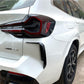 Gloss Black Rear Bumper Trims 1 for BMW G01 X3 LCI 22-24-Carbon Factory