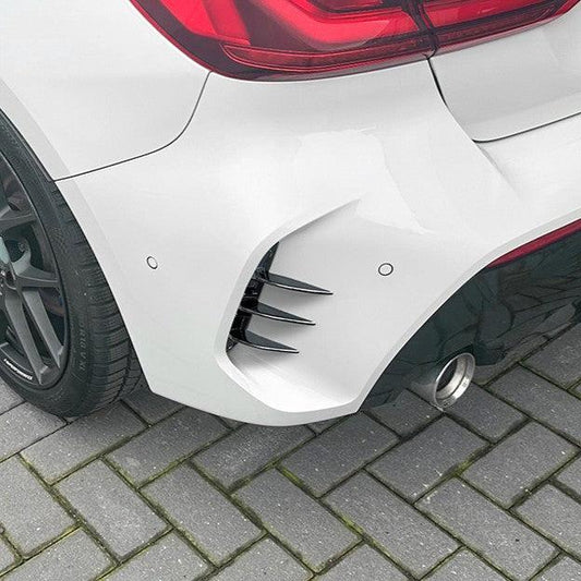 Gloss Black Rear Bumper Trims 2 for BMW F40 1 Series 19-24-Carbon Factory