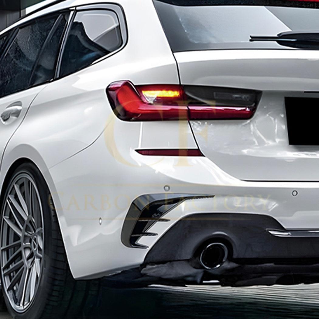 Gloss Black Rear Bumper Trims for BMW G21 3 Series 19-Present-Carbon Factory