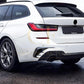 Gloss Black Rear Bumper Trims for BMW G21 3 Series 19-Present-Carbon Factory