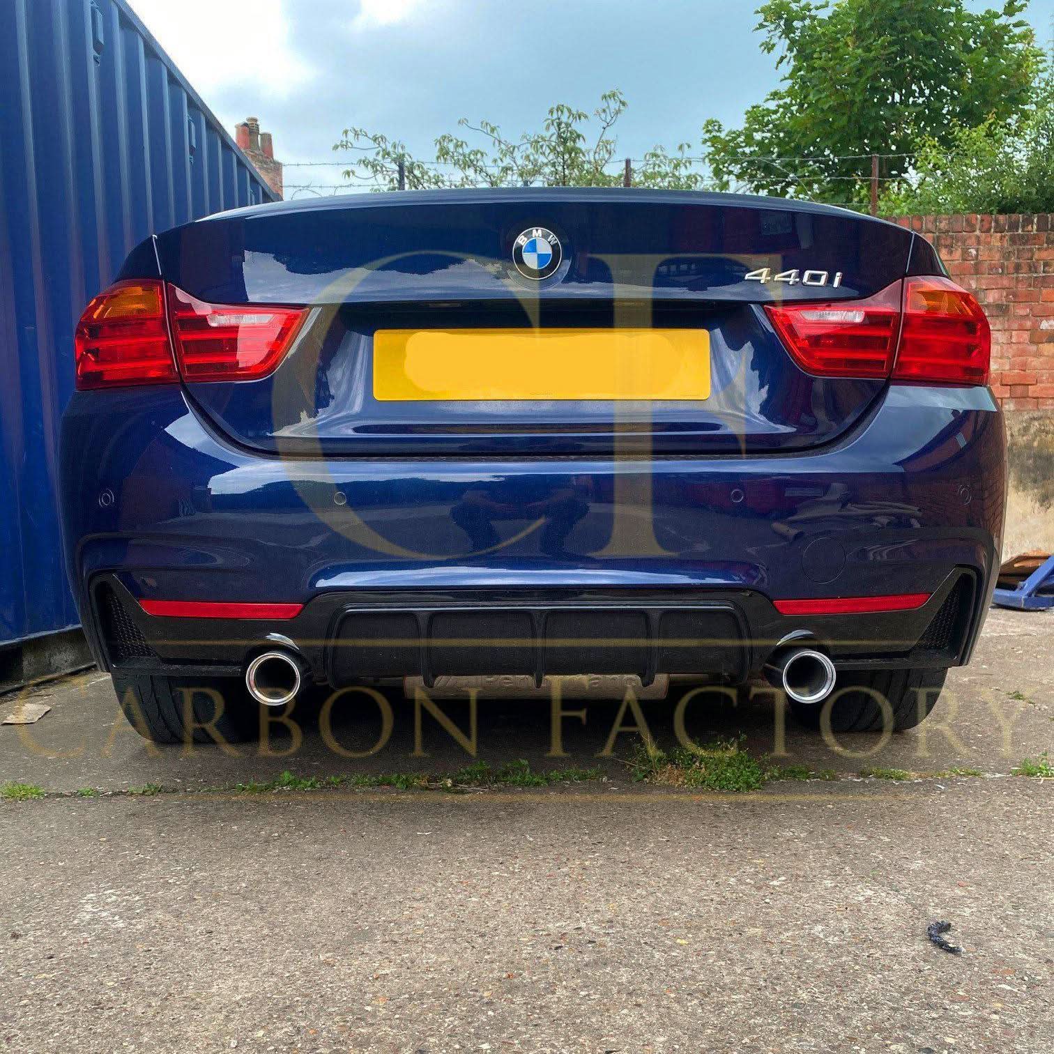 Gloss Black Rear Diffuser Dual Exhaust for BMW F32 F33 F36 4 Series 14-20 - Carbon Factory