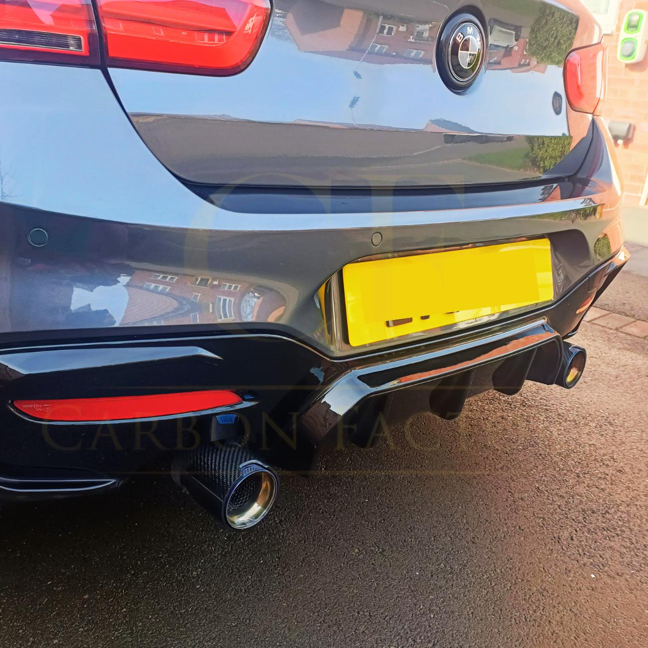 Gloss Black Rear Diffuser Quad Exhaust for BMW F20 1 Series LCI 15-20-Carbon Factory