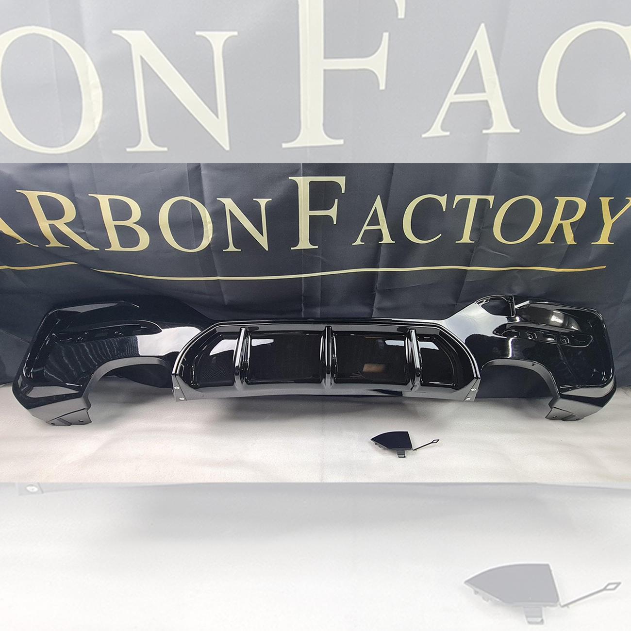 Gloss Black Rear Diffuser Quad Exhaust for BMW F20 1 Series LCI 15-20-Carbon Factory