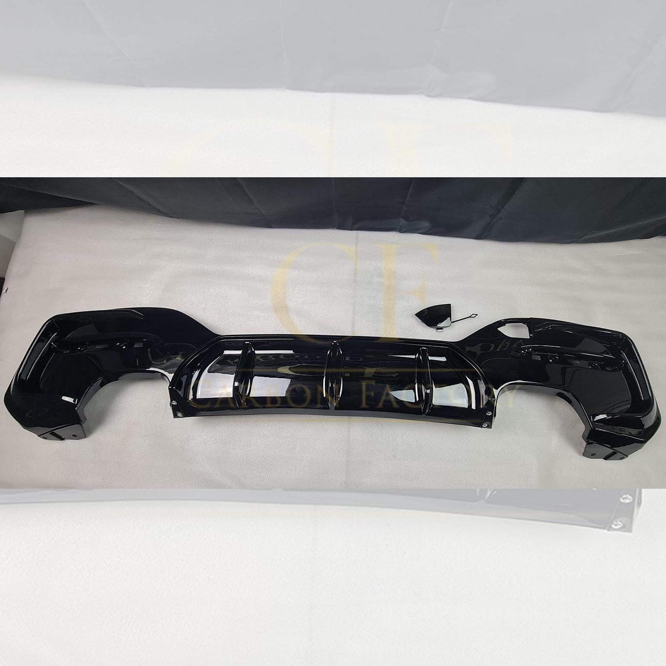 Gloss Black Rear Diffuser Quad Exhaust for BMW F20 1 Series LCI 15-20-Carbon Factory