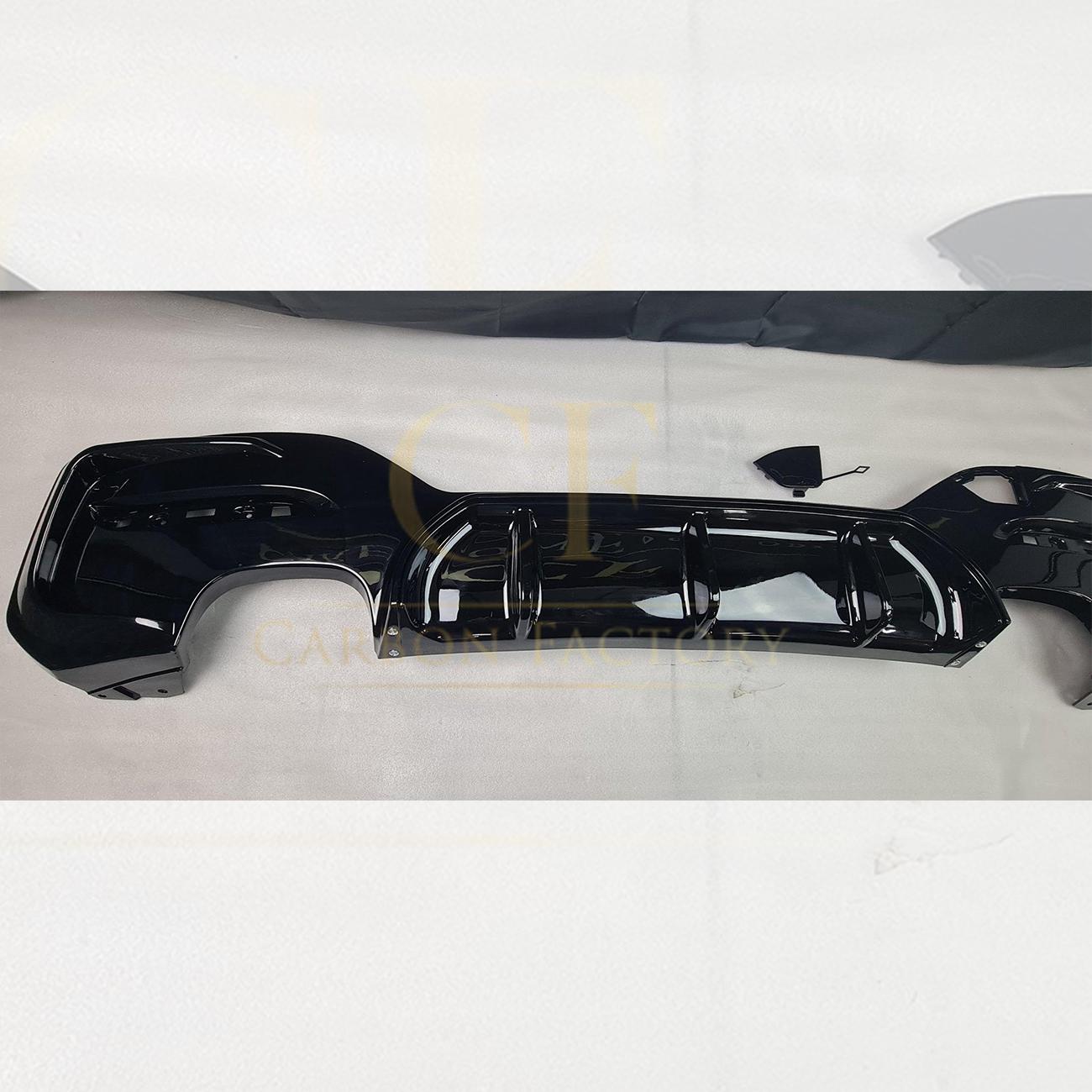 Gloss Black Rear Diffuser Quad Exhaust for BMW F20 1 Series LCI 15-20-Carbon Factory