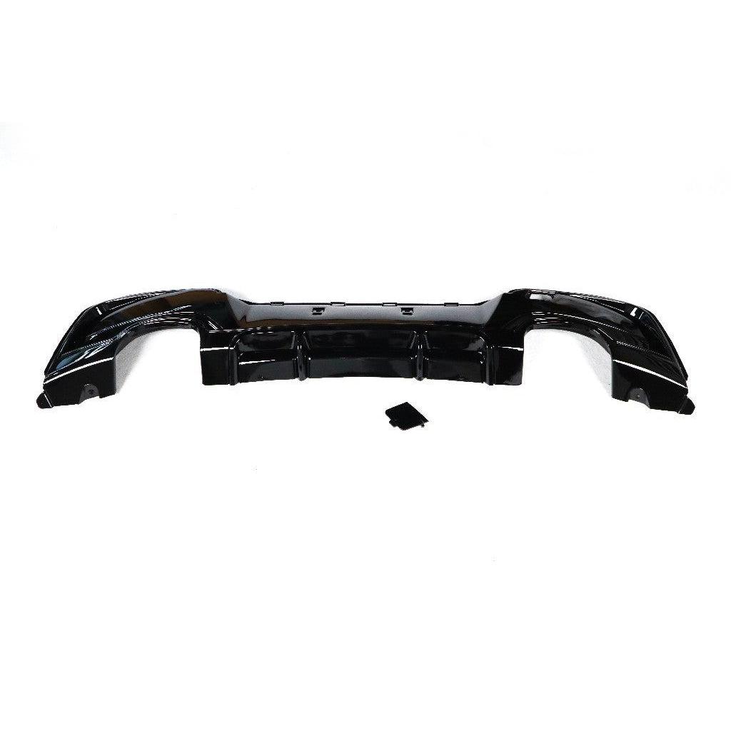 Gloss Black Rear Diffuser Quad Exhaust for BMW F20 1 Series Pre-LCI 12-14-Carbon Factory