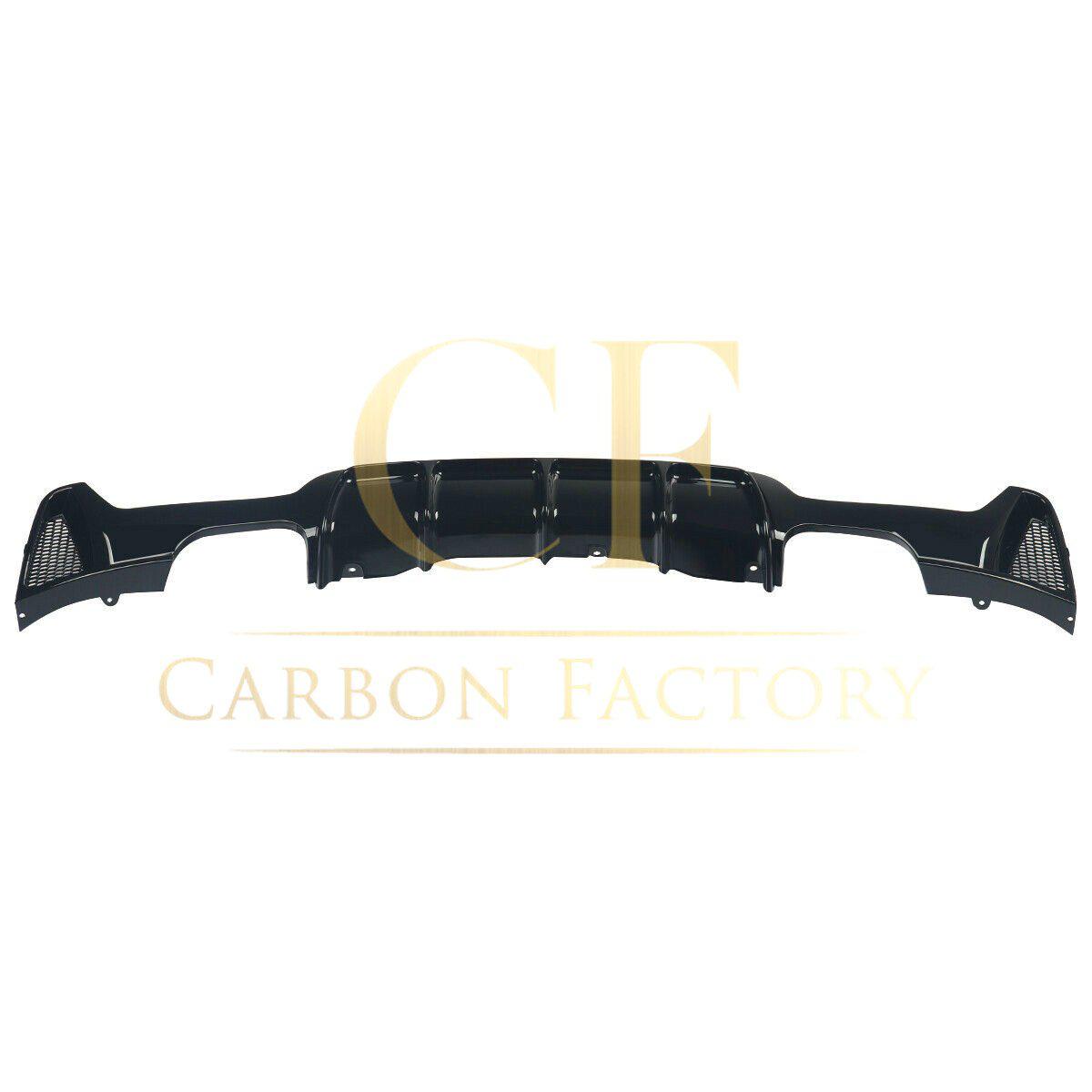 Gloss Black Rear Diffuser Quad Exhaust for BMW F32 F33 F36 4 Series 14-20-Carbon Factory