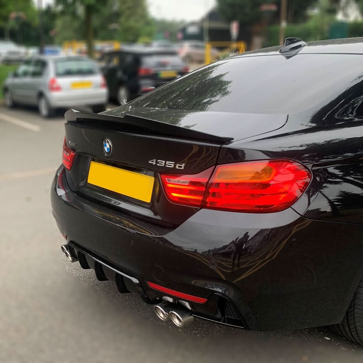 Gloss Black Rear Diffuser Quad Exhaust for BMW F32 F33 F36 4 Series 14-20 - Carbon Factory