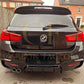 Gloss Black Rear Diffuser Twin Exhaust for BMW F20 1 Series LCI 15-19-Carbon Factory