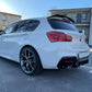 Gloss Black Rear Diffuser Twin Exhaust for BMW F20 1 Series LCI 15-19-Carbon Factory