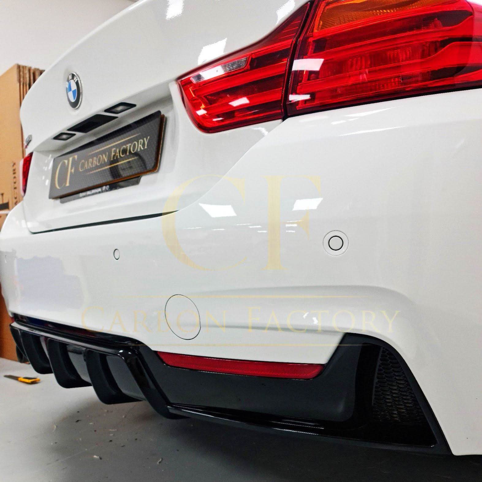 Gloss Black Rear Diffuser Twin Exhaust for BMW F32 F33 F36 4 Series 14-20 - Carbon Factory