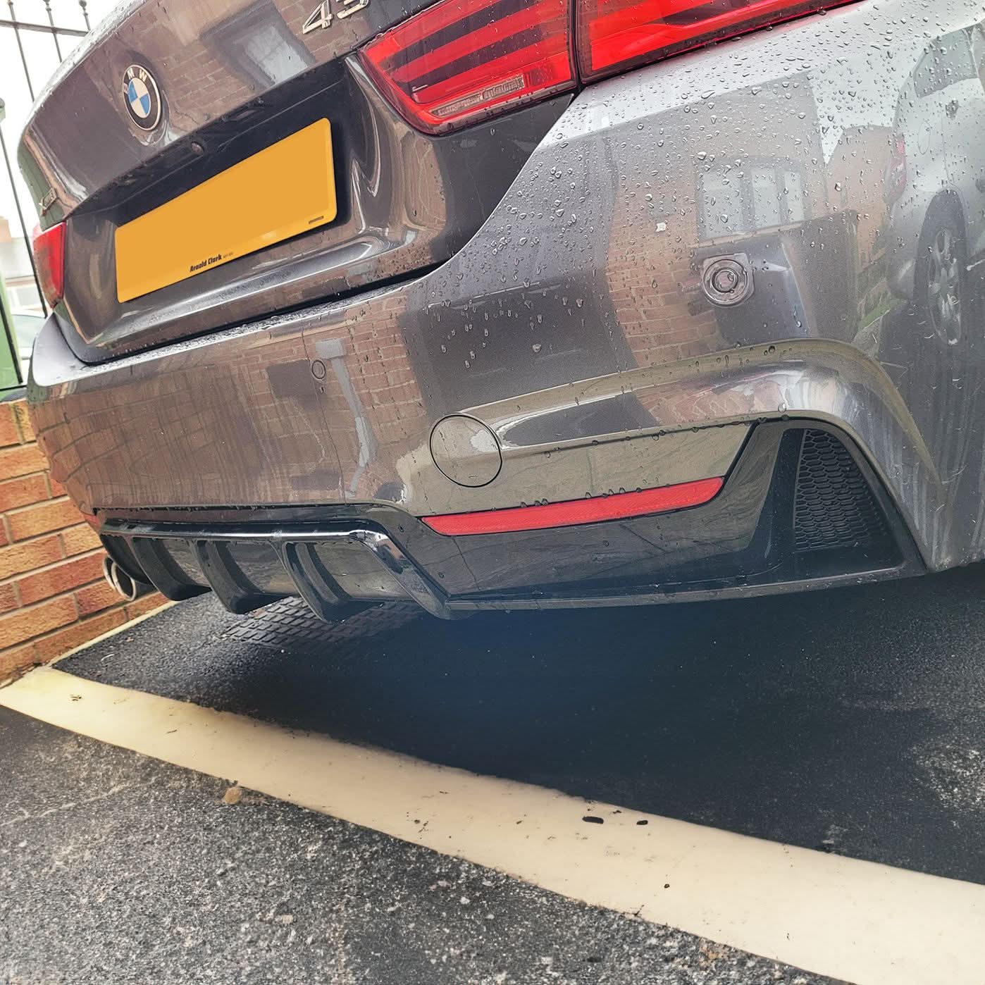 Gloss Black Rear Diffuser Twin Exhaust for BMW F32 F33 F36 4 Series 14-20 - Carbon Factory