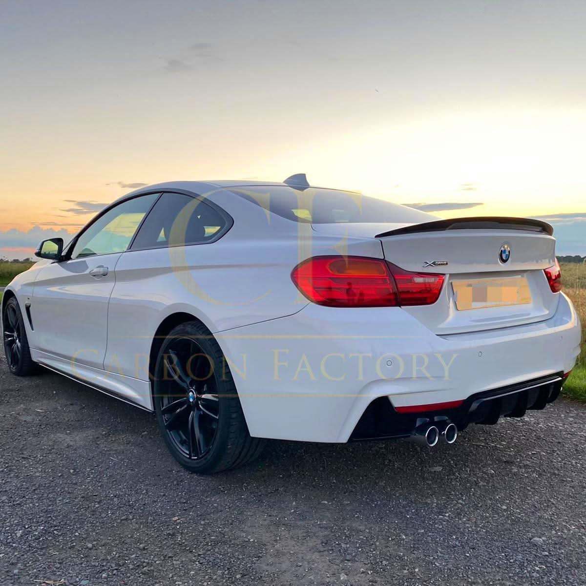 Gloss Black Rear Diffuser Twin Exhaust for BMW F32 F33 F36 4 Series 14-20 - Carbon Factory