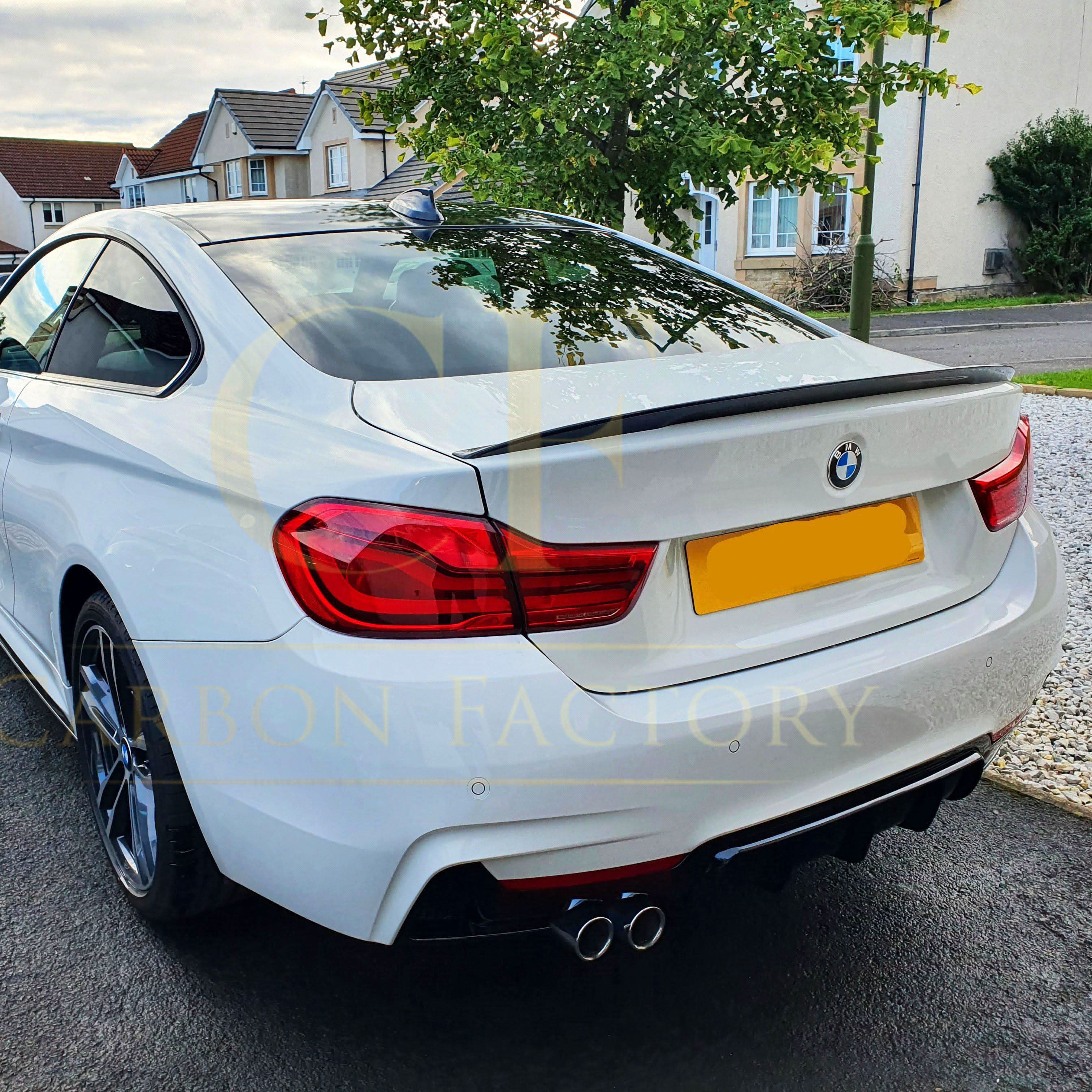 Gloss Black Rear Diffuser Twin Exhaust for BMW F32 F33 F36 4 Series 14-20 - Carbon Factory