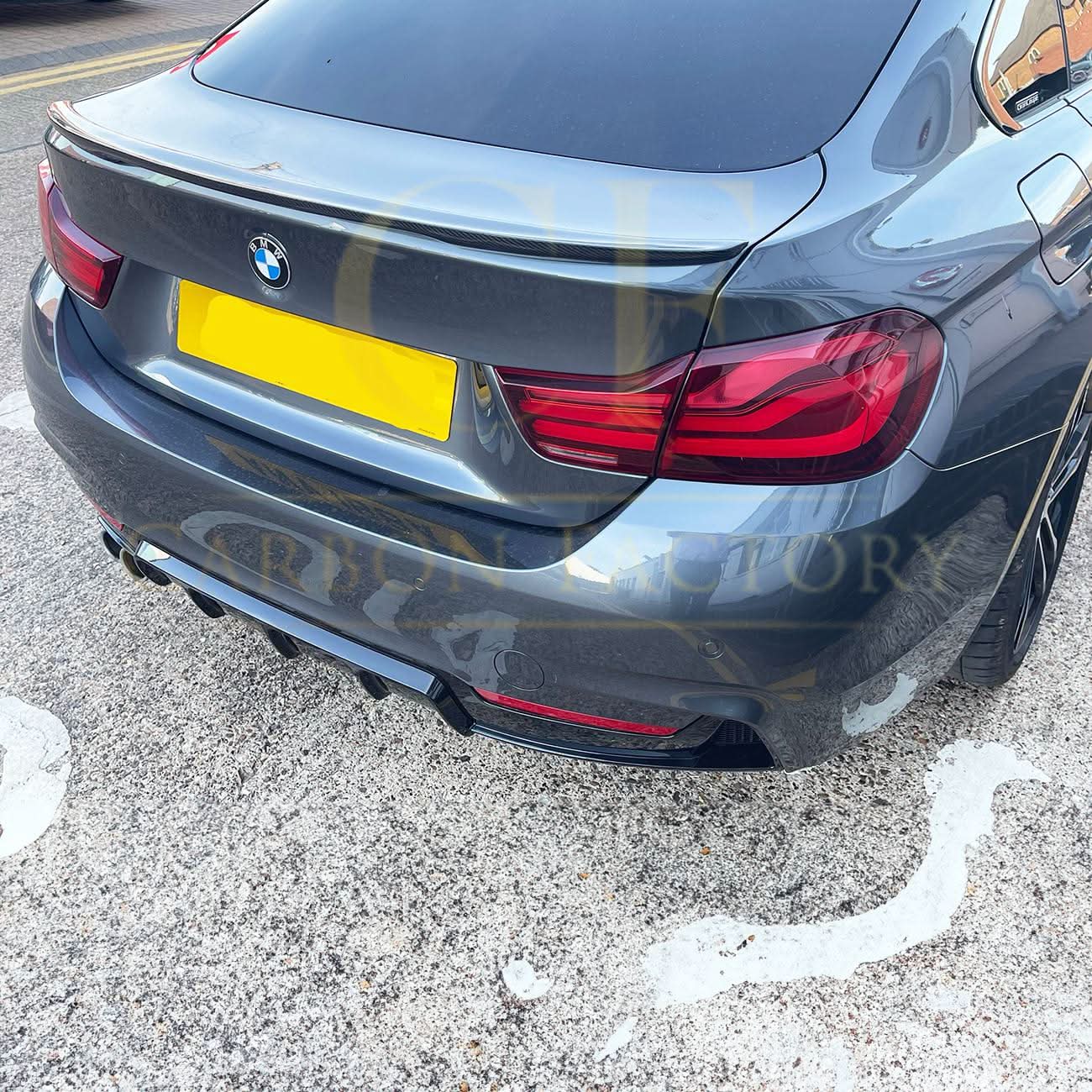 Gloss Black Rear Diffuser Twin Exhaust for BMW F32 F33 F36 4 Series 14-20 - Carbon Factory