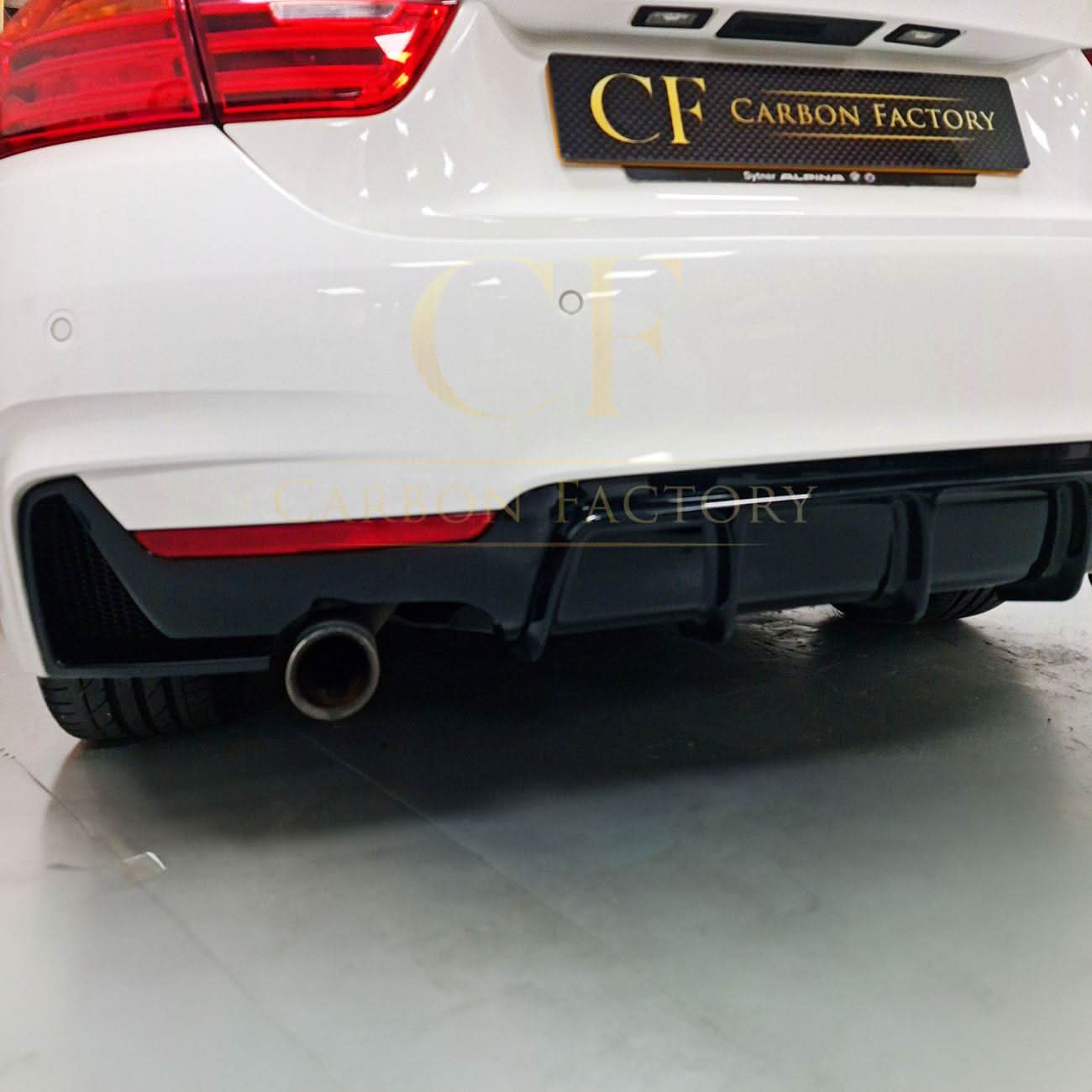 Gloss Black Rear Diffuser Twin Exhaust for BMW F32 F33 F36 4 Series 14-20 - Carbon Factory