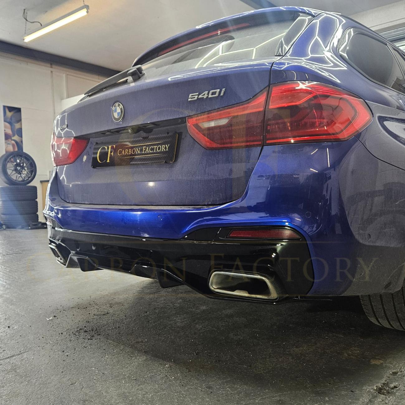 Gloss Black Rear Diffuser for BMW G30 G31 5 Series M Sport 540 550 17-24-Carbon Factory