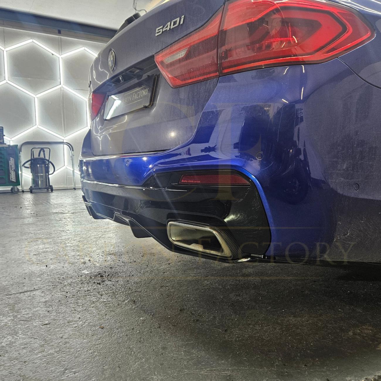 Gloss Black Rear Diffuser for BMW G30 G31 5 Series M Sport 540 550 17-24-Carbon Factory