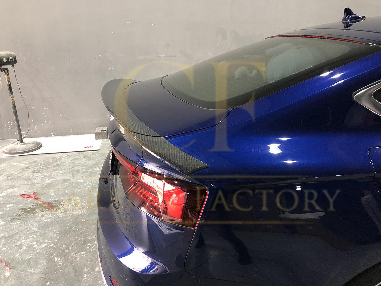 H Style Carbon Fibre Boot Spoiler for Audi B9 A5 S5 RS5 4 Door 17-24-Carbon Factory
