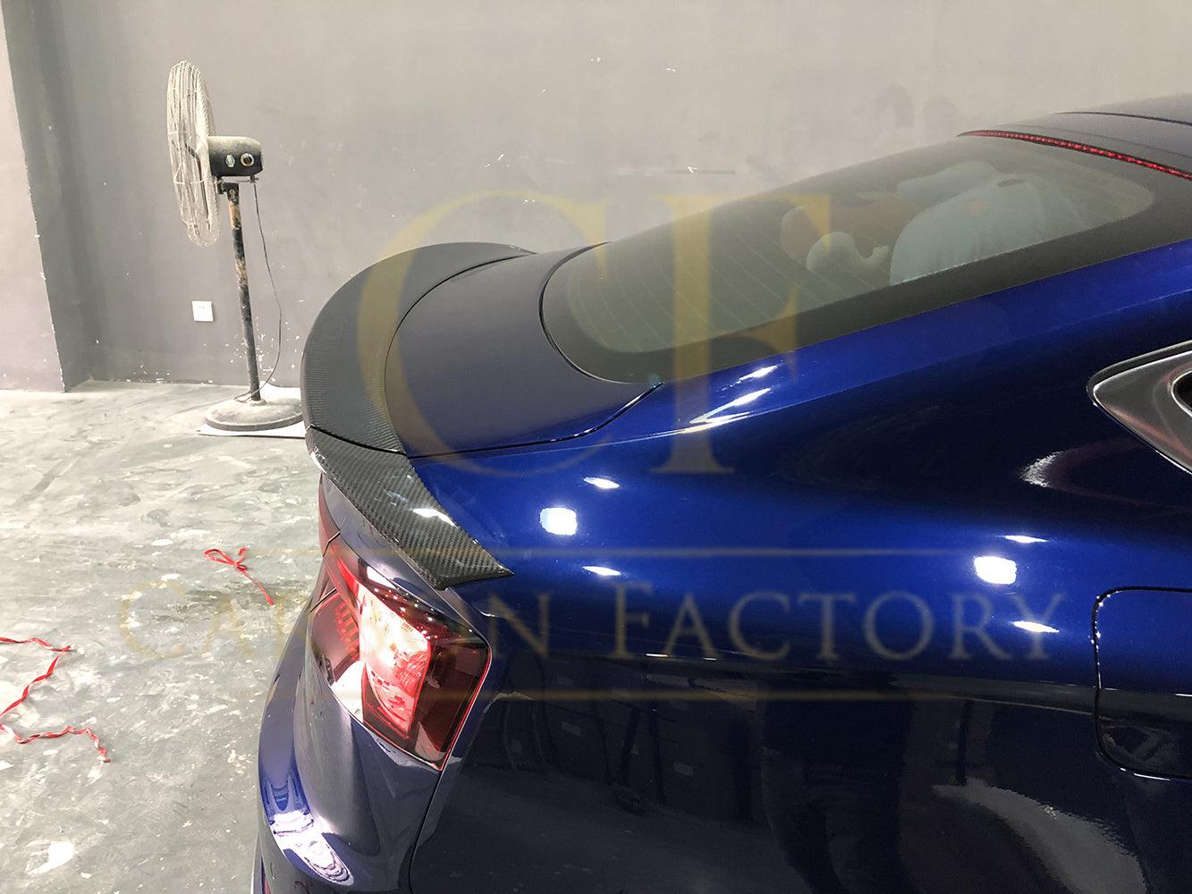 H Style Carbon Fibre Boot Spoiler for Audi B9 A5 S5 RS5 4 Door 17-24-Carbon Factory