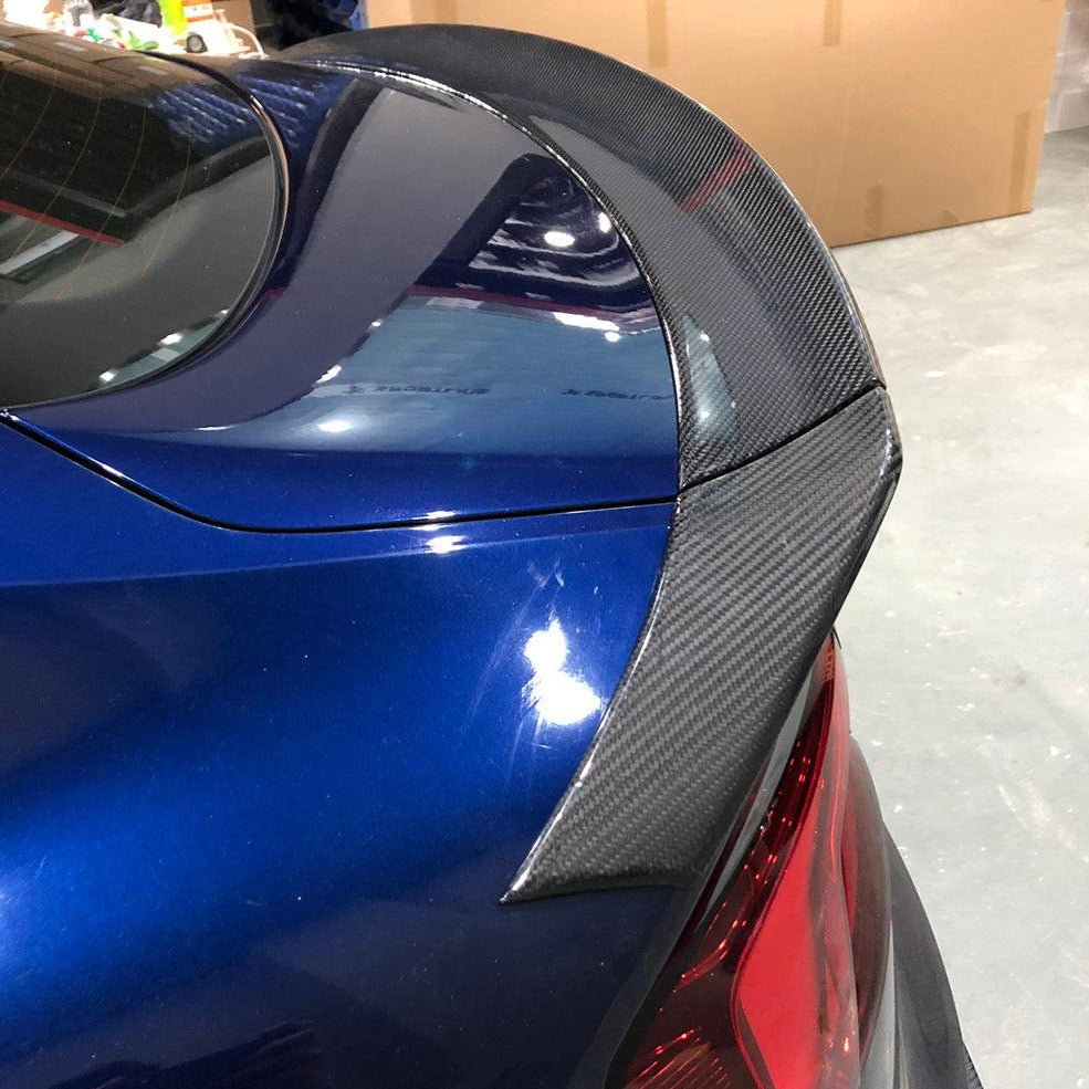 H Style Carbon Fibre Boot Spoiler for Audi B9 A5 S5 RS5 4 Door 17-24-Carbon Factory