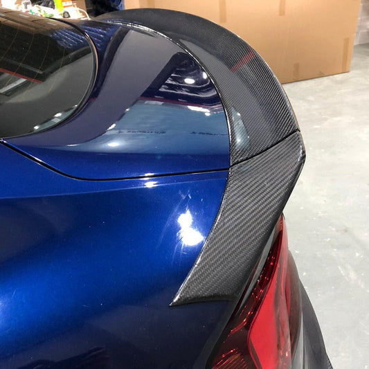 H Style Carbon Fibre Boot Spoiler for Audi B9 A5 S5 RS5 4 Door 17-24-Carbon Factory