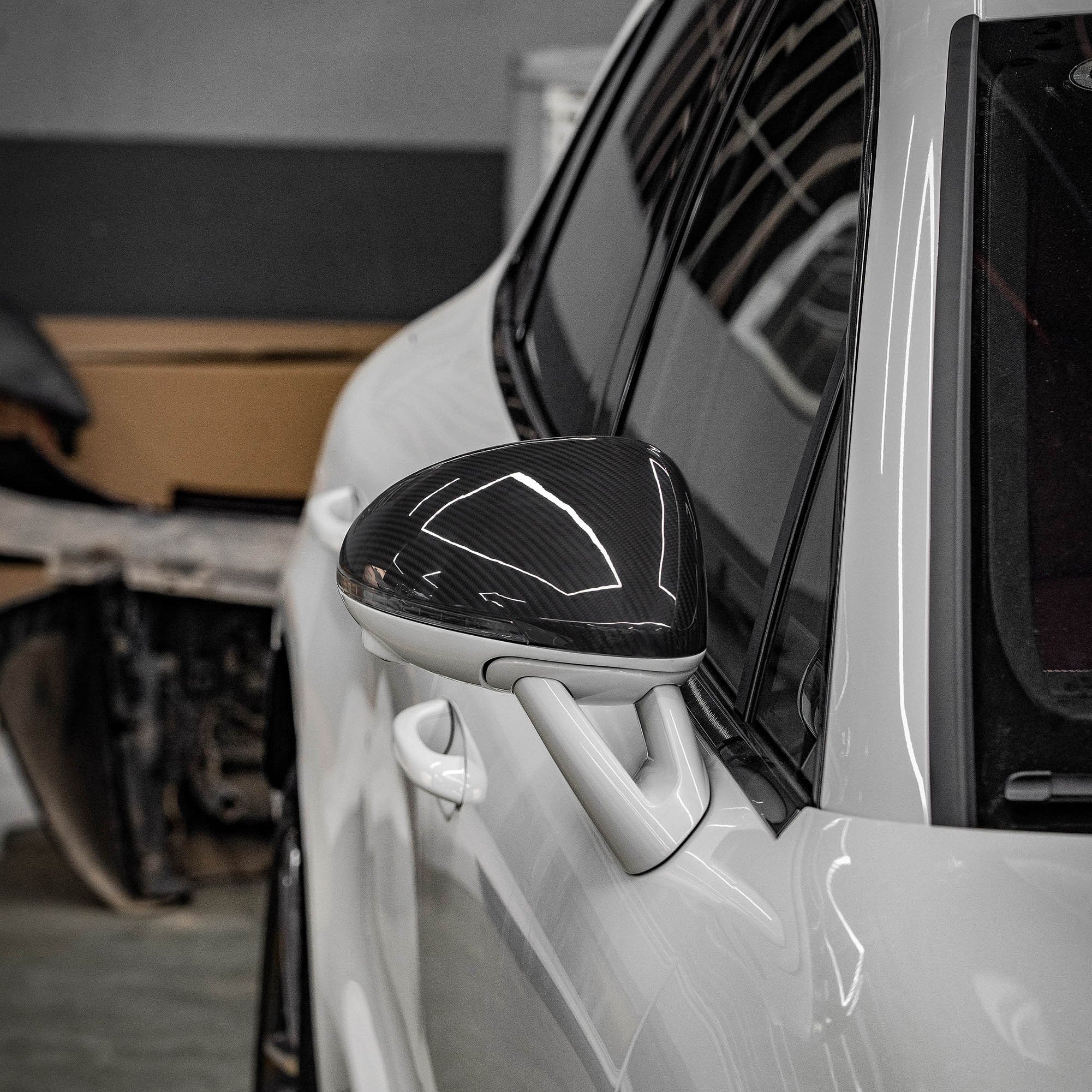 Pre-Preg Carbon Fibre Mirror Covers for Porsche Macan 14-26 - Carbon Factory