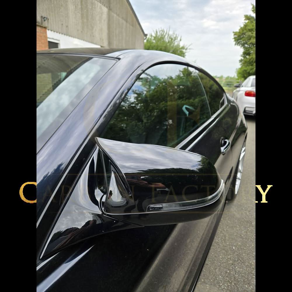 CF Style Gloss Black Replacement Mirror Covers for BMW F10 5 Series LCI F06 F12 F13 6 Series F01 7 Series - Carbon Factory