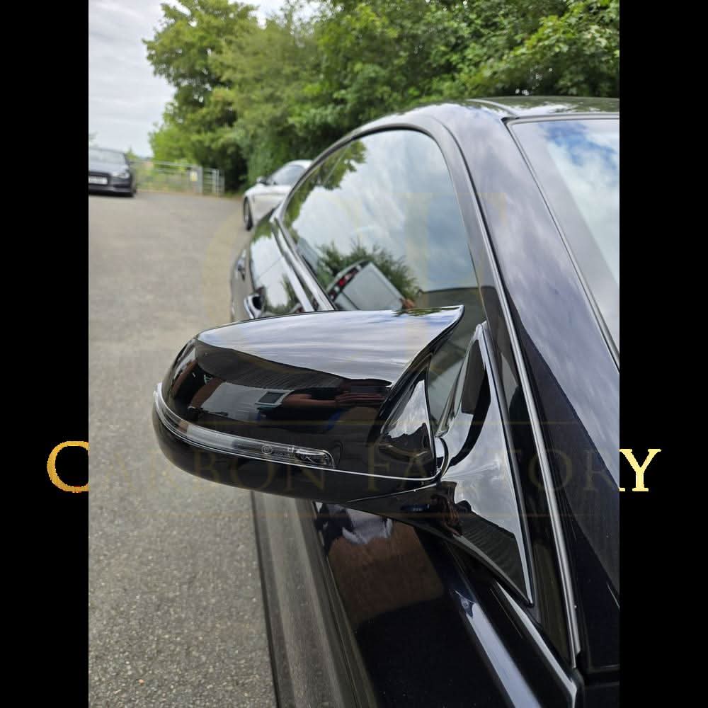CF Style Gloss Black Replacement Mirror Covers for BMW F10 5 Series LCI F06 F12 F13 6 Series F01 7 Series - Carbon Factory