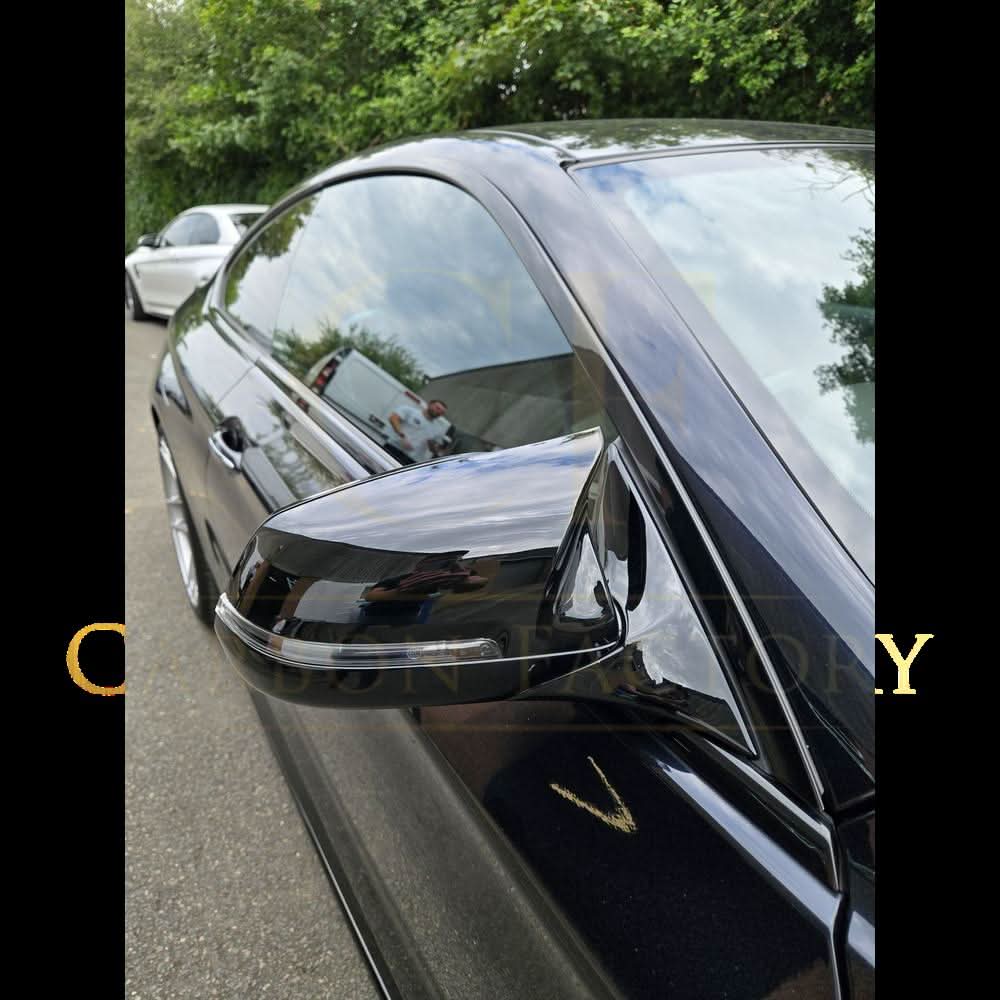 CF Style Gloss Black Replacement Mirror Covers for BMW F10 5 Series LCI F06 F12 F13 6 Series F01 7 Series - Carbon Factory