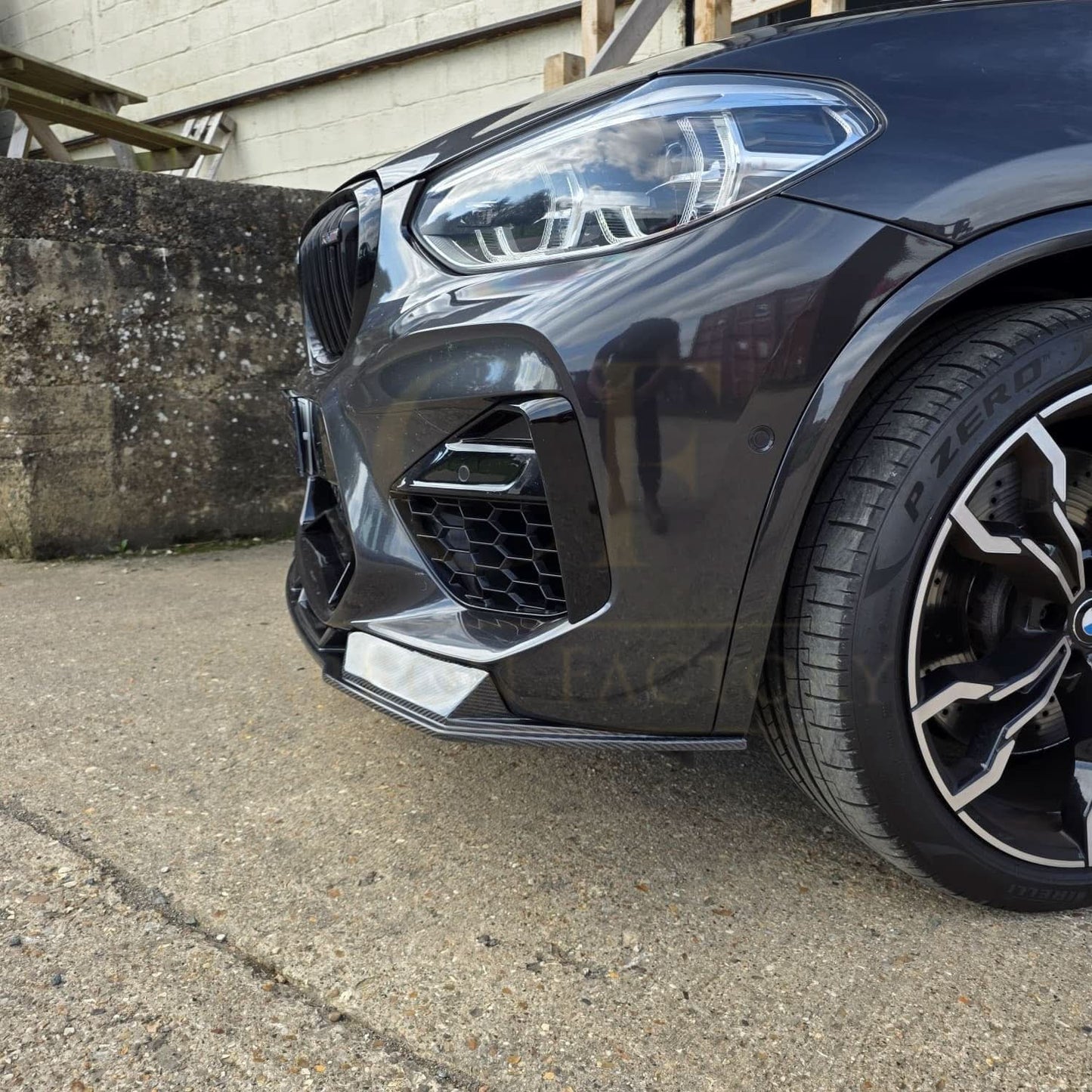 V Style Carbon Fibre Front Splitter for BMW F97 X3M F98 X4M 18-21 - Carbon Factory