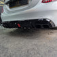 Brabus Style Gloss Black Rear Diffuser & Exhaust Tips for Mercedes Benz W205 C Class & C63 Saloon 15-21 - Carbon Factory